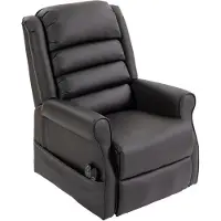 HOMCOM Elektrischer Aufstehsessel, Massage-, Wärmefunktion, USB-Anschluss, Dunkelbraun