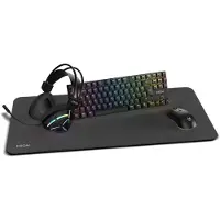 Krom Klass, Kabelgebunden, USB, Mechanischer Switch, QWERTY, RGB-LED, Schwarz