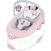 Bright Starts , Minnie Maus Rosy Skies vibrierende Babywippe Babyschaukel mit Mus