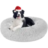 Merkloos Fluffy rundes Hundebett und Katzenbett aus Plüsch