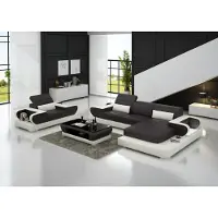 AEA Design XXL Big Sofa Ecksofa Ledersofa Couch Polster Ecke Wohnlandschaft G8002E