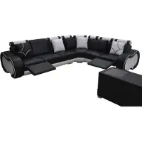 AEA Ecke Leder mit USB Modern XXL Couch Wohnlandschaft Ledersofa Sofa L-Form C4030