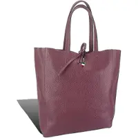 DrachenLeder Florence Echtleder rot ital. Shopper Rindsleder Damen 30x35x15 D2OTF112D