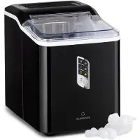 Klarstein Eiswürfelmaschine Klein, Schneller Ice Cube Maker, Eiswürfelbereiter Selbstreinigend, Eiswürfelgerät für Große und Kleine Eiswürfel, mit Eiswürfelbehälter, 12kg/24h, Fassungsvermögen 1,5 L