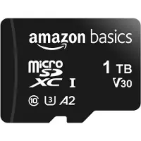 Amazon Basics LSMICRO1TBGU3 Micro SDXC Class 10 UHS-I U3 V30 A2 microSDXC Speicherkarte, 1000 GB, Class 10 / UHS-III