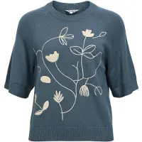 Object Kurzarm Pullover Blau M
