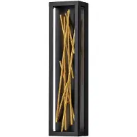 Quintiesse Elstead Styx LED Wandleuchte Schwarz und vergoldetes Gold