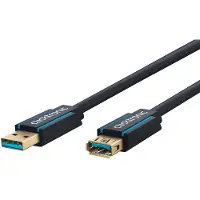 ClickTronic USB 3.0 Verlängerung, Hochgeschwindigkeits-Verlängerung für USB Stecker vom Typ A
