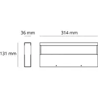 LINEA LIGHT LED-Wandleuchte Regolo, weiß, 31 cm, up/down, 38 W, 930