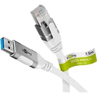 Goobay Ethernet-Kabel USB-A 3.0 auf RJ45, 7,5 m