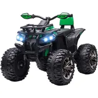 HOMCOM Elektro-Quad Kinderquad mit Scheinwerfer Kindermotorrad mit USB-Anschluss