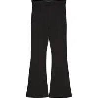 Vero Moda Bootcuthose "VMKAMMA", Damen, Gr. M (38), Länge 32, schwarz, Milano Rib, Obermaterial: 65% Viskose, 30% Nylon, 5% Elasthan, unifarben, ausgestellt lang, Hosen Bootcuthose