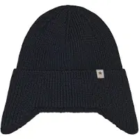 Huttelihut - Kid's Hat Wool Knit Windstop - Mütze Gr 53 cm - 4-6 Years schwarz