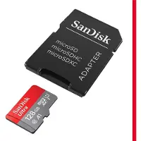 SanDisk Ultra microSDXC 128GB 2er-Pack + SD-Adapter A1 Class 10 U1 140MB/s