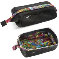 Zipit Federmäppchen Lenny Etui Schwarz mit breiter Öffnung für Schule