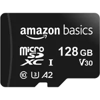 Amazon Basics âLSMICRO128GU3 Micro SDXC Class 10 UHS-I U3 V30 microSDXC Speicherkarte, 128 GB, Class 10 / UHS-III
