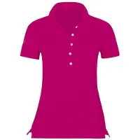 Trigema Damen Poloshirt mit Langer Knopfleiste Magenta XXL
