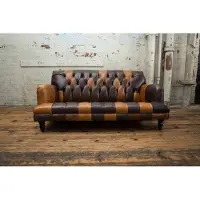 AEA Ledersofa Sofa Couch Garnitur 3 Sitzer Sofas Couchen Chesterfield Leder Polster
