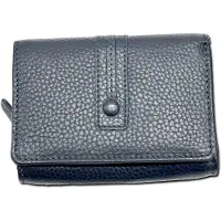 DrachenLeder Florence Damen Portemonnaie Geldbörse dunkelblau Leder 12x9x3cm D2OPF101B6