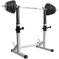 Merkloos Multifunktionales verstellbares Squat Rack mit 12 Höhenpositionen