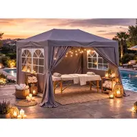 Merkloos Pop-up Gartenpavillon 2 x 3 m mit 4 Seitenwänden