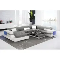 AEA Eckgarnitur Sofa Polster Wohnlandschaft Ledersofa Couchen sofas U-Form Eckgruppe