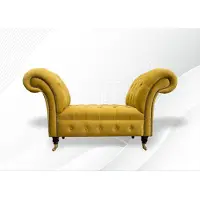 AEA Design Chesterfield Stoff Couch Sessel 1.5 Sitzer Polster Sofas Lounge Club