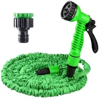 Merkloos Gartenschlauch 15 Meter - Flexibler Gartenschlauch - Sprühkopf mit 7 Funktionen - Handbrause - Bewässerung - Für Garten und Auto - Gartensprenger
