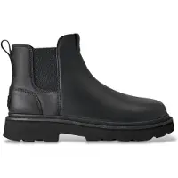 Ugg für Herren. 1172990 Lug Chelsea-Stiefeletten aus schwarzem Leder (46), Wohnung, Keine, Lässig