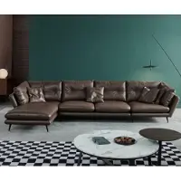 Xl Moebel Gmbh Ledersofa Couch Wohnlandschaft Eck Design Modern Sofa Ecksofa L-Form Braun