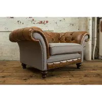 AEA Chesterfield Design Couch Sessel 1.5 Sitzer Polster Sofas Lounge Club