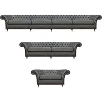 AEA Wohnzimmer 3tlg Polstermöbel Garnitur Designer Set Sofagarnitur Chesterfield