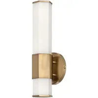Quintiesse LED-Wandleuchte Facet Single, messing, 36 cm, IP44