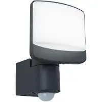 Lutec LED-Sensor-Außenwandstrahler SUNSHINE, 15 cm dunkelgrau IP44