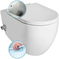 Hak INFINITY CLEANWASH Hänge-WC inkl. Armatur und Bidetbrause, spülrandlos,36,5x53cm, weiss