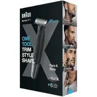 Braun Series X XT5200, Schwarz, Rechteck, 1 mm, 5 mm, Universal, Bart, Gesicht, Schnurrbart
