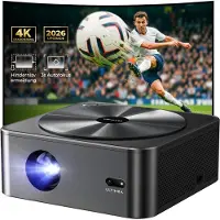 Ultimea Natives Full HD 1080P Projektor(4K-Unterstützung), 700 ANSI-Lumen, gestochen scharfe Bilder, Autofokus &amp; 6D-Keystone-Korrektur, 5G-WLAN, Outdoor-Projektor für TV-Sticks – Apollo P40