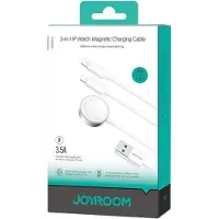 JOYROOM S-IW007 3-in-1 USB-A Magnetisches Ladekabel – Lightning 1,2 m – Weiß