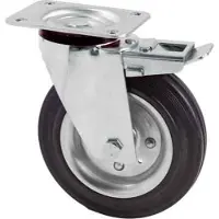 Cardinale Industrielle Drehscheibe, zentraler Drehpunkt, mit Bremse, 125 mm - Tragfähigkeit: 100 kg