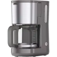 Braun KF 1500 GY, Espressomaschine, Gemahlener Kaffee, 1000 W, Grau, Edelstahl