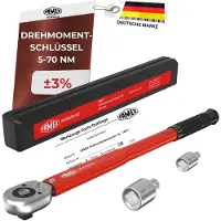 FAMEX 10877 Drehmomentschlüssel 3/8 Zoll (10mm)-Antrieb 5-70 Nm, Motorrad, Auto, Fahrrad,