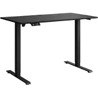 Lookway Verstellbarer Schreibtisch SPACE auf Metallbeinen, Schwarz / Schwarz matt