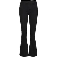 Noisy May Damen Nmsallie Hw Flare Vi023bl Noos Jeans, Schwarz, 25W 30L EU
