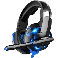 Strex Gaming Headset mit Mikrofon Blau - PC + PS4 + PS5 + Xbox One + Xbox Serie