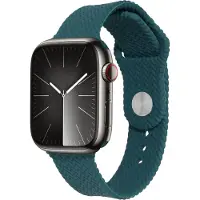 IMoshion Geflochtenes Silikonarmband für das Watch Series 1 t/m 11 / SE / Ultra (44/45/46/49 mm) - Dunkelgrün