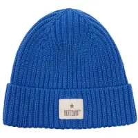 Huttelihut - Kid's Hat Wool Knit Color Solid - Mütze Gr 53 cm - 4-6 Years blau