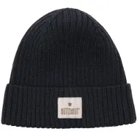 Huttelihut - Kid's Hat Wool Knit Color Solid - Mütze Gr 50 cm - 12-24 Months schwarz