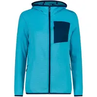 CMP Woman Fleece Jacket FIX Hood topazio (L222) 36