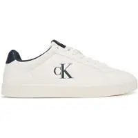 Calvin Klein Herren Cupsole Sneaker Derby mit Logo, Weiß (Bright White/Calvin Na