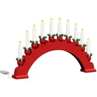 vidaXL Weihnachtskerzenbogen mit 10 LED Kerzen LEDs Warmes Weiß